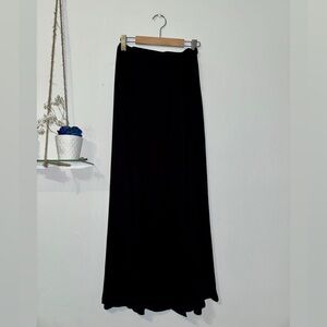 BCBGMaxAzria Classic Black Wrap Maxi Skirt